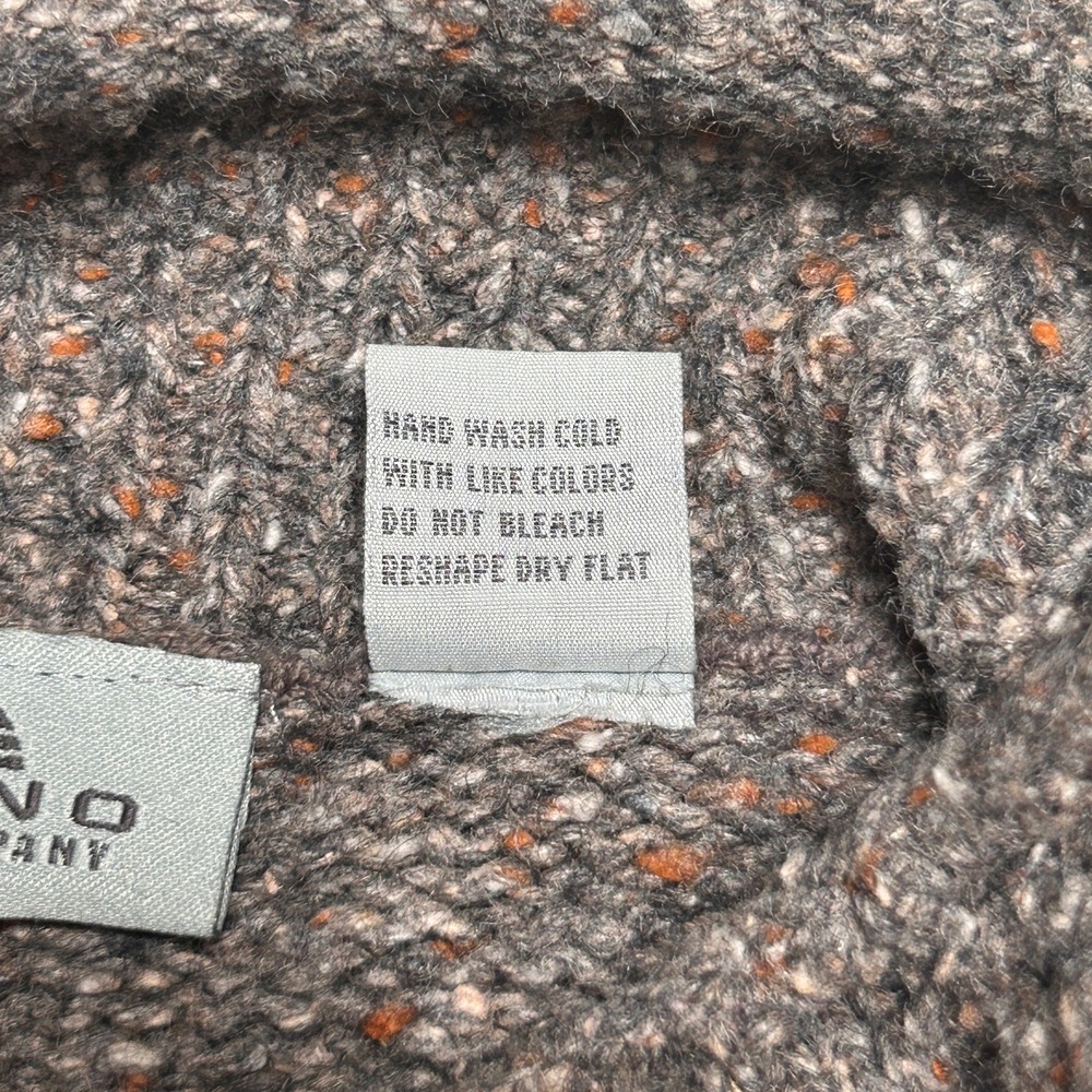 Fresno Wool Blend Sweater S Gray Fair Isle Nordic Ramie Knit Pullover - Picture 4 of 7